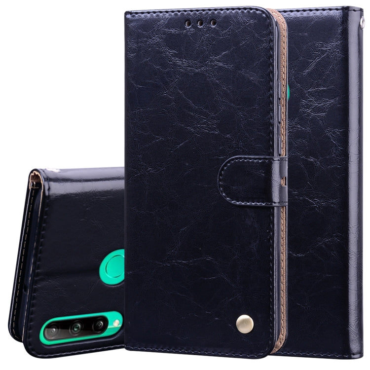 For Huawei P40 lite E Business Style Oil Wax Texture Horizontal Flip Leather Case with Holder & Card Slots & Wallet