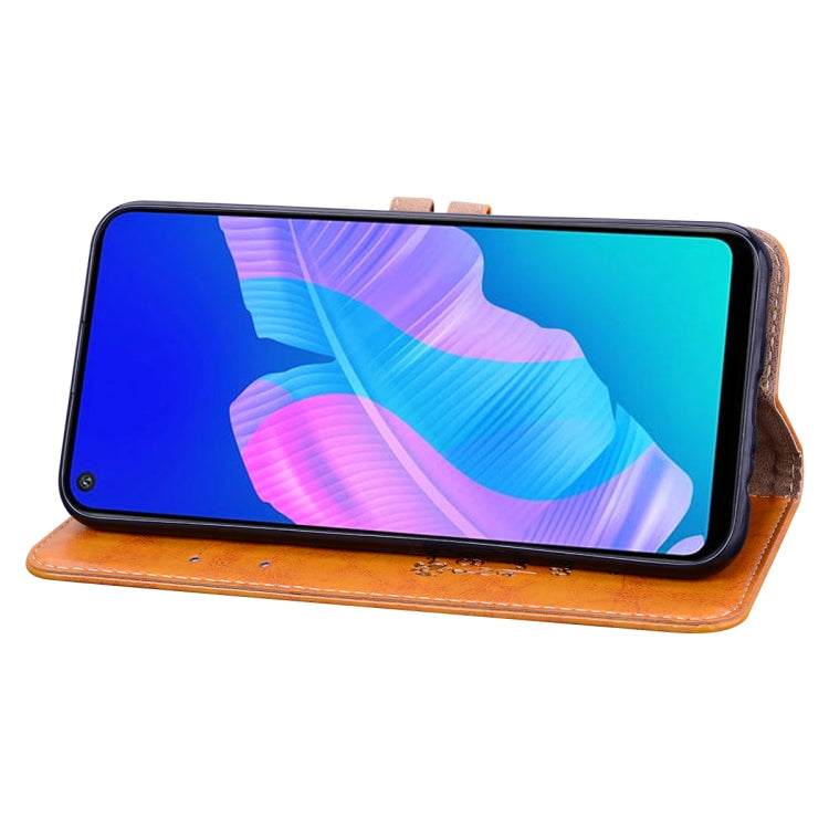 For Huawei P40 lite E Business Style Oil Wax Texture Horizontal Flip Leather Case with Holder & Card Slots & Wallet