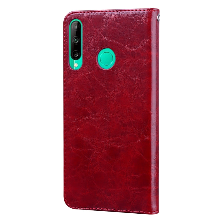 For Huawei P40 lite E Business Style Oil Wax Texture Horizontal Flip Leather Case with Holder & Card Slots & Wallet