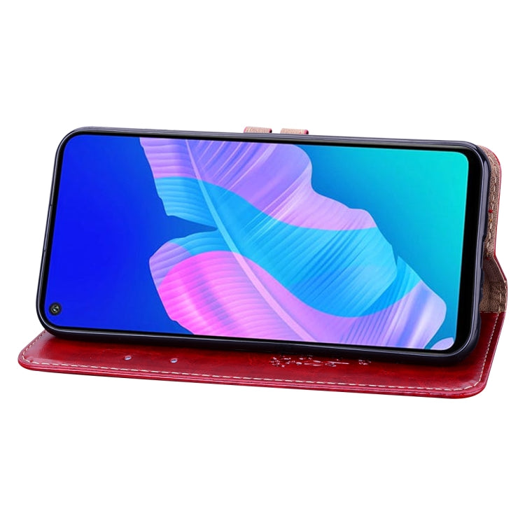 For Huawei P40 lite E Business Style Oil Wax Texture Horizontal Flip Leather Case with Holder & Card Slots & Wallet