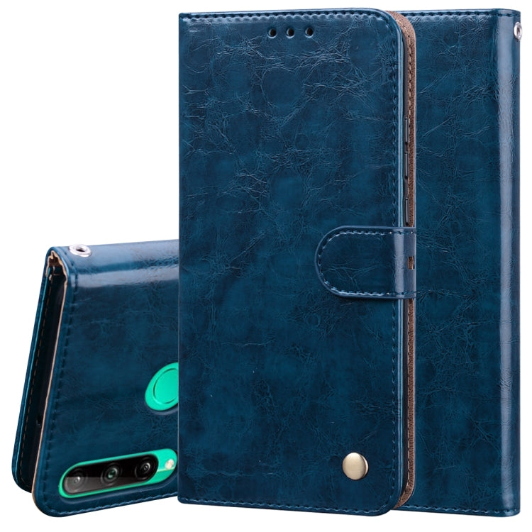 For Huawei P40 lite E Business Style Oil Wax Texture Horizontal Flip Leather Case with Holder & Card Slots & Wallet