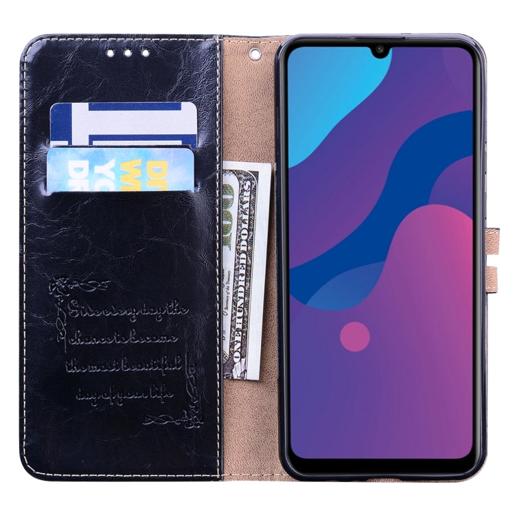 For Huawei Honor 9A Business Style Oil Wax Texture Horizontal Flip Leather Case with Holder & Card Slots & Wallet