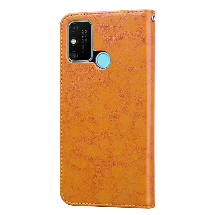 For Huawei Honor 9A Business Style Oil Wax Texture Horizontal Flip Leather Case with Holder & Card Slots & Wallet