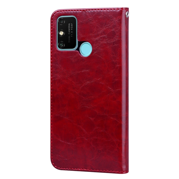 For Huawei Honor 9A Business Style Oil Wax Texture Horizontal Flip Leather Case with Holder & Card Slots & Wallet