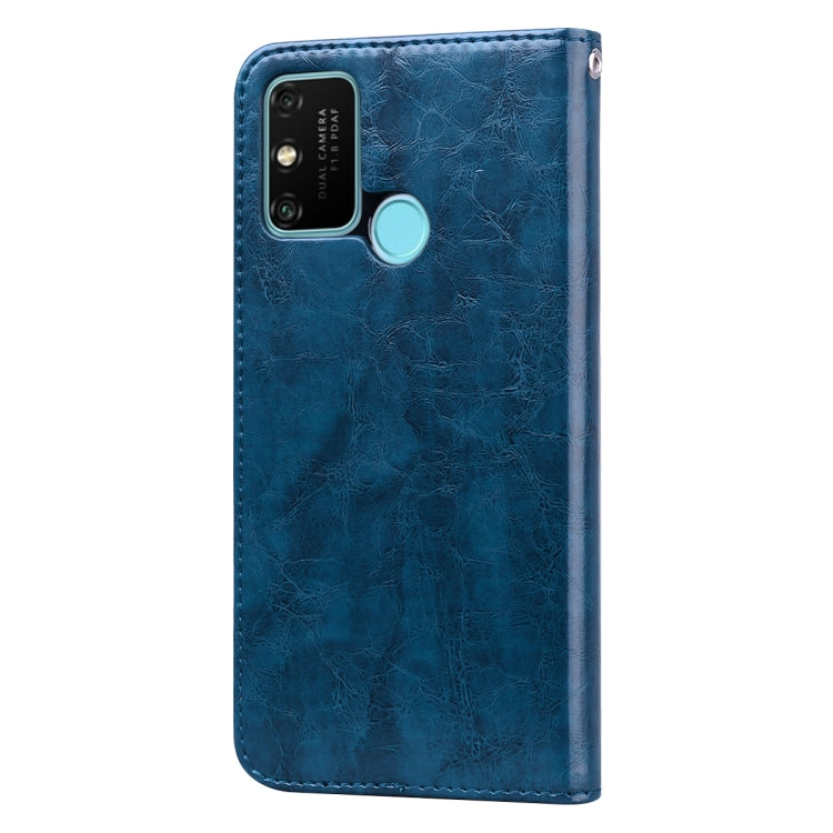 For Huawei Honor 9A Business Style Oil Wax Texture Horizontal Flip Leather Case with Holder & Card Slots & Wallet