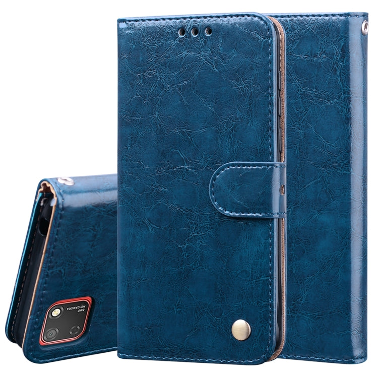 For Huawei Honor 9S Business Style Oil Wax Texture Horizontal Flip Leather Case with Holder & Card Slots & Wallet