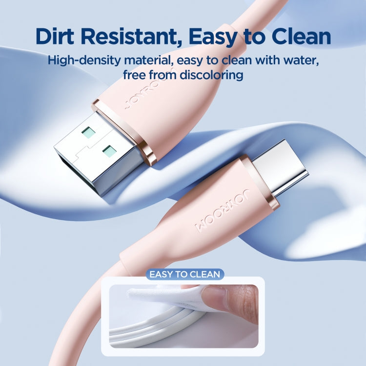 JOYROOM SA29-AC3 3A USB to USB-C/Type-C Liquid Silicone Fast Charging Data Cable, Length: 1.2m