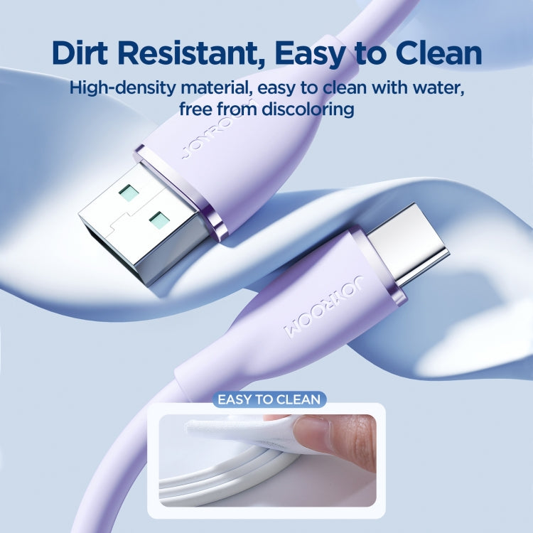 JOYROOM SA29-AC3 3A USB to USB-C/Type-C Liquid Silicone Fast Charging Data Cable, Length: 1.2m