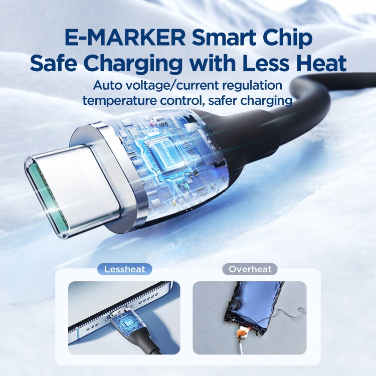 JOYROOM SA29-CC5 100W USB-C/Type-C to USB-C/Type-C Liquid Silicone Fast Charging Data Cable, Length: 1.2m