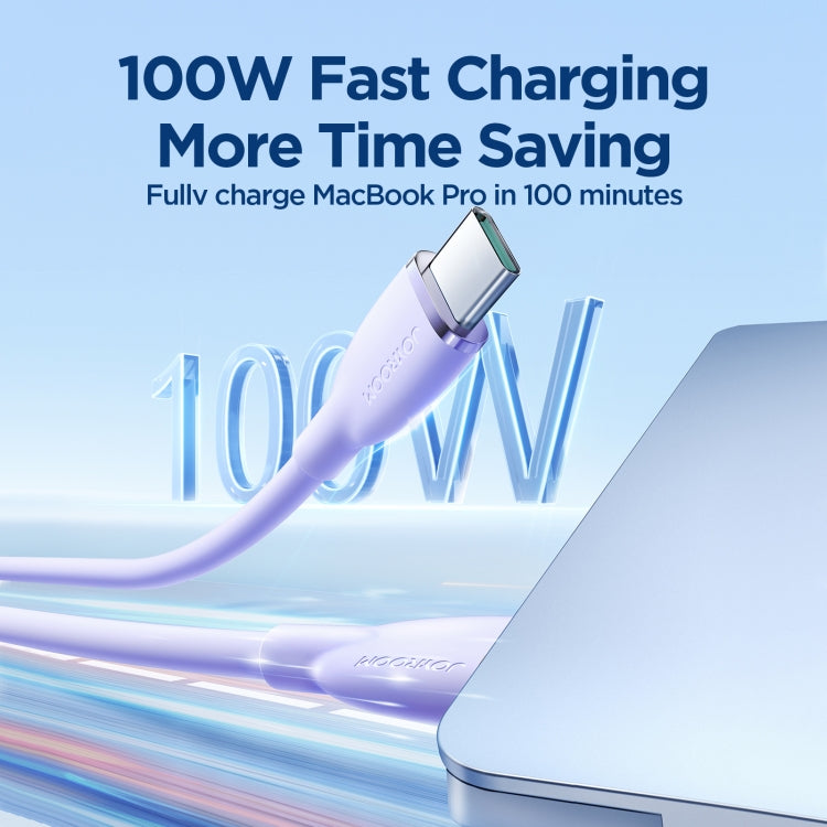 JOYROOM SA29-CC5 100W USB-C/Type-C to USB-C/Type-C Liquid Silicone Fast Charging Data Cable, Length: 1.2m