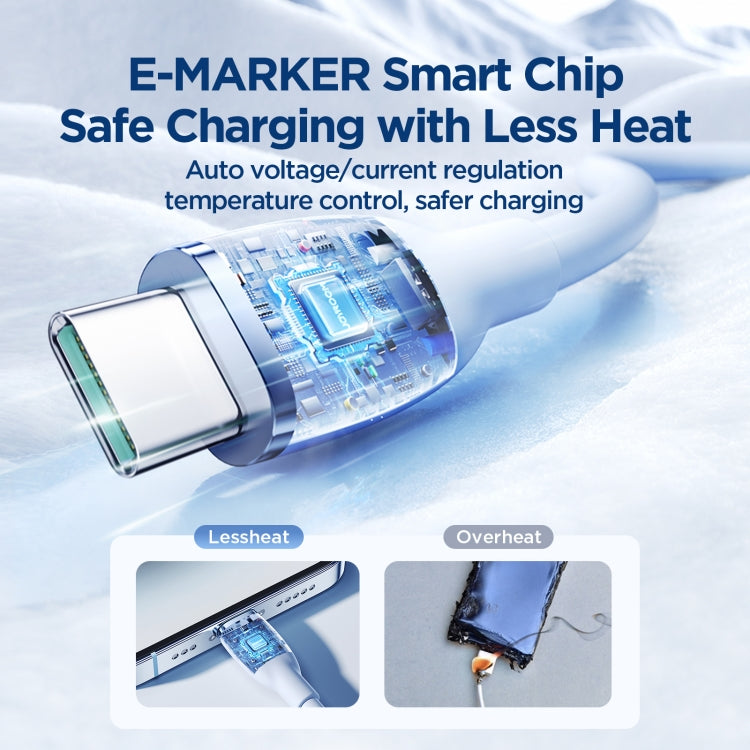 JOYROOM SA29-CC5 100W USB-C/Type-C to USB-C/Type-C Liquid Silicone Fast Charging Data Cable, Length: 1.2m