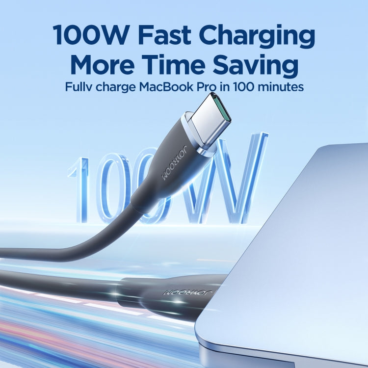 JOYROOM SA29-CC5 100W USB-C/Type-C to USB-C/Type-C Liquid Silicone Fast Charging Data Cable, Length: 2m