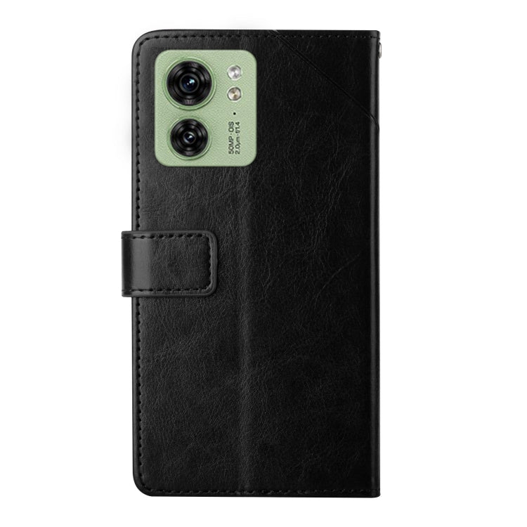 For Motorola Edge 40 HT01 Y-shaped Pattern Flip Leather Phone Case
