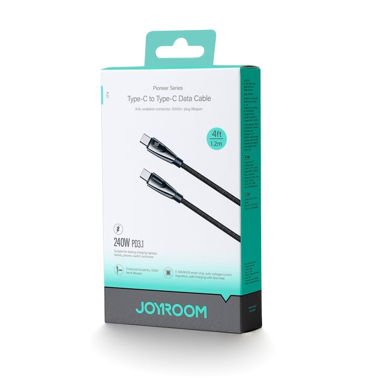 JOYROOM SA31-CC5 240W USB-C/Type-C to USB-C/Type-C Fast Charge Data Cable, Length: 1.2m(Black)