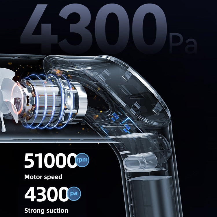 USAMS US-ZB259 YAJ Series Portable Hand-held Folding Vacuum Cleaner(Black)