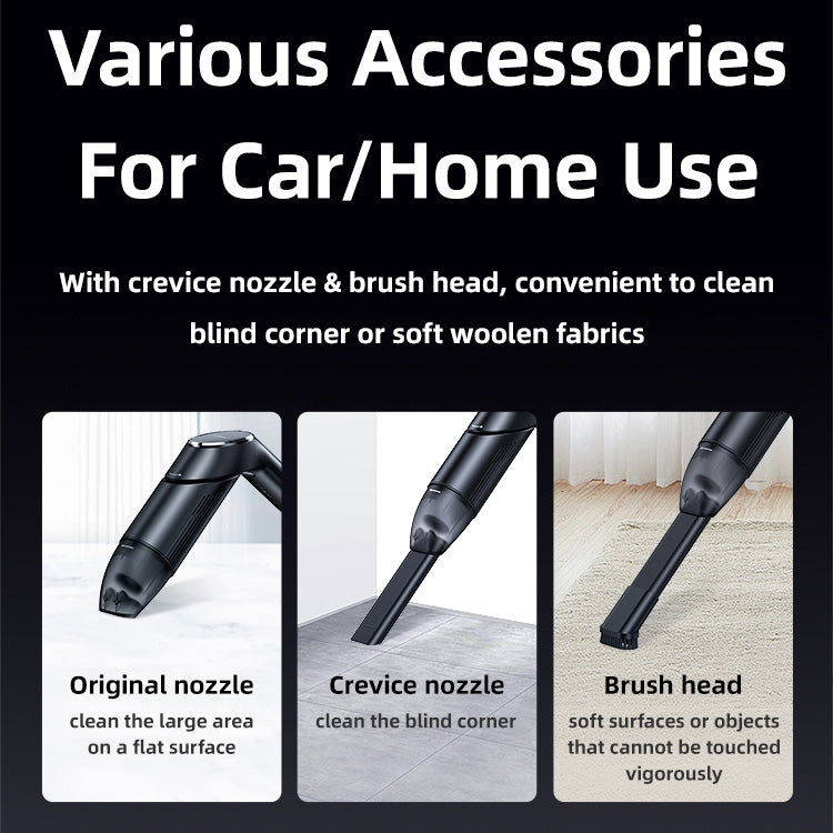 USAMS US-ZB259 YAJ Series Portable Hand-held Folding Vacuum Cleaner(Black)