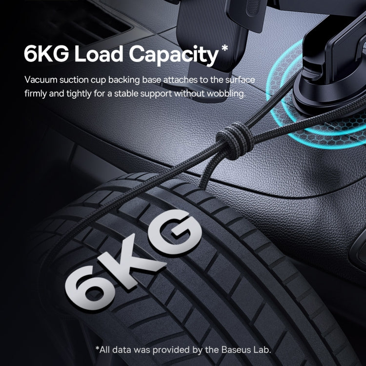 Baseus UltraControl Go Clamp Type Car Holder Suction Cup Version(Black)