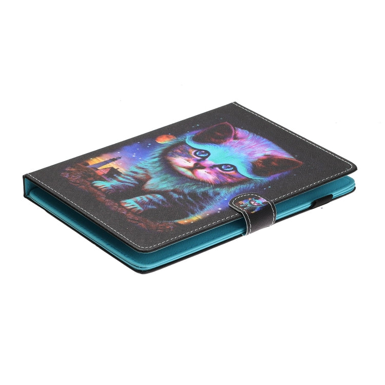 For 8 inch Universal Tablet Colored Drawing Stitching Horizontal Flip Leather Case with Holder & Card Slots & Anti-skid strip