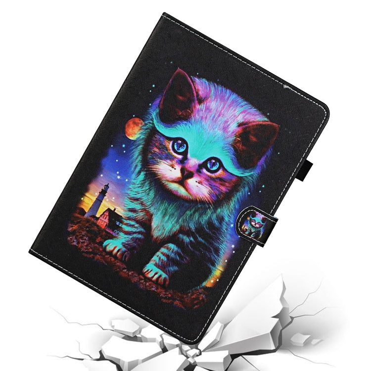 For 8 inch Universal Tablet Colored Drawing Stitching Horizontal Flip Leather Case with Holder & Card Slots & Anti-skid strip