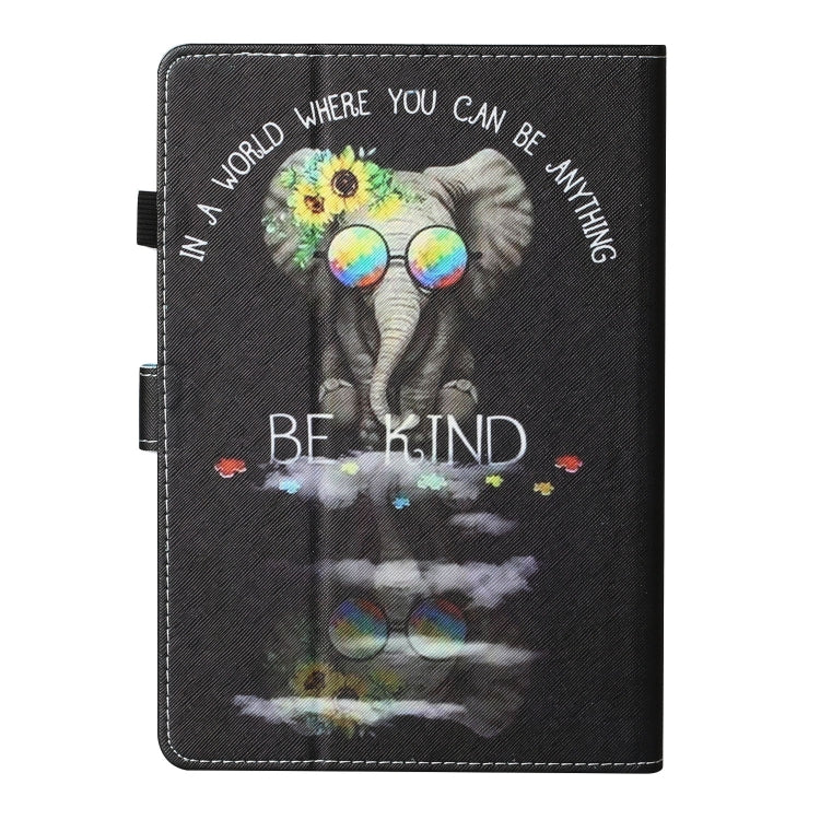 For 10 inch Universal Tablet Colored Drawing Stitching Horizontal Flip Leather Case with Holder & Card Slots & Anti-skid strip