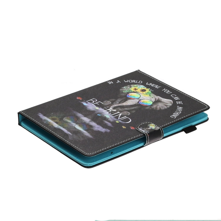 For 10 inch Universal Tablet Colored Drawing Stitching Horizontal Flip Leather Case with Holder & Card Slots & Anti-skid strip