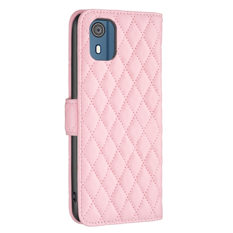 For Nokia C02 Diamond Lattice Wallet Flip Leather Phone Case