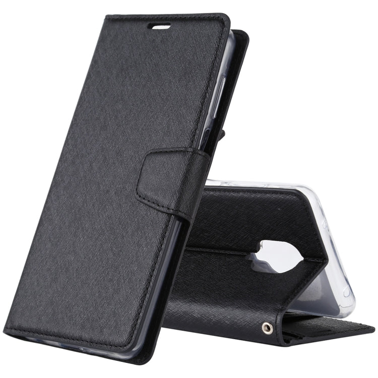 For Xiaomi Redmi Note 9S ALIVO Canvas Diary Silk Texture Horizontal Flip Leather Case with Holder & Card Slots & Wallet & Photo Frame