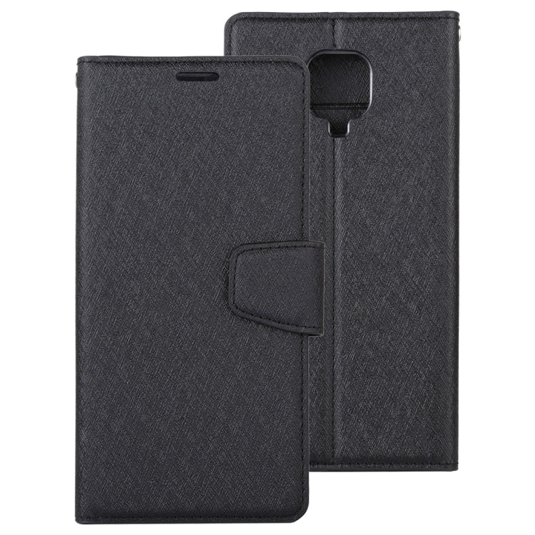 For Xiaomi Redmi Note 9S ALIVO Canvas Diary Silk Texture Horizontal Flip Leather Case with Holder & Card Slots & Wallet & Photo Frame