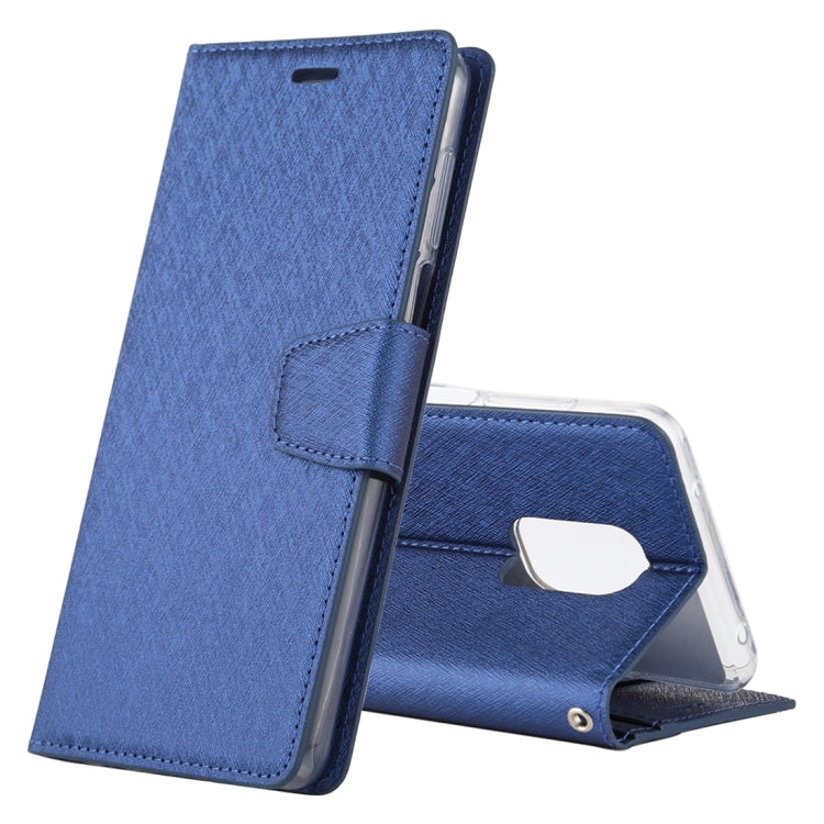 For Xiaomi Redmi Note 9S ALIVO Canvas Diary Silk Texture Horizontal Flip Leather Case with Holder & Card Slots & Wallet & Photo Frame
