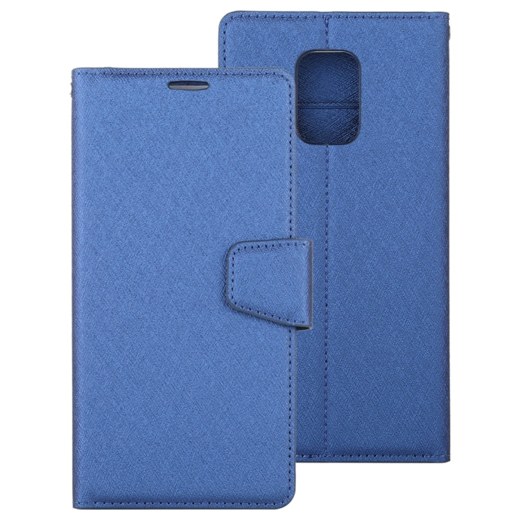 For Xiaomi Redmi Note 9S ALIVO Canvas Diary Silk Texture Horizontal Flip Leather Case with Holder & Card Slots & Wallet & Photo Frame