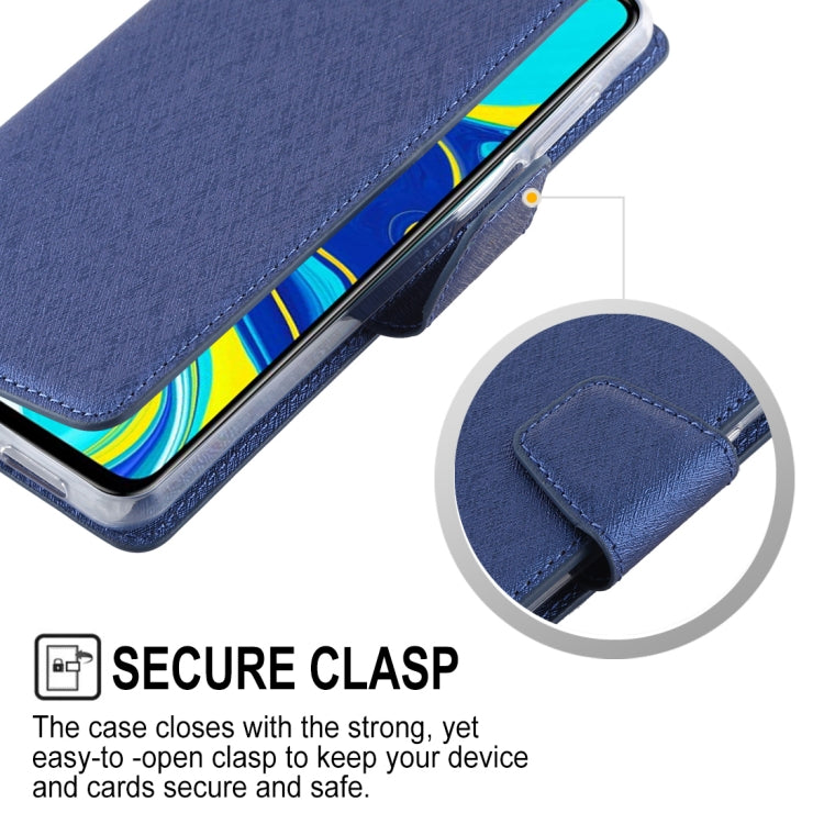 For Xiaomi Redmi Note 9S ALIVO Canvas Diary Silk Texture Horizontal Flip Leather Case with Holder & Card Slots & Wallet & Photo Frame