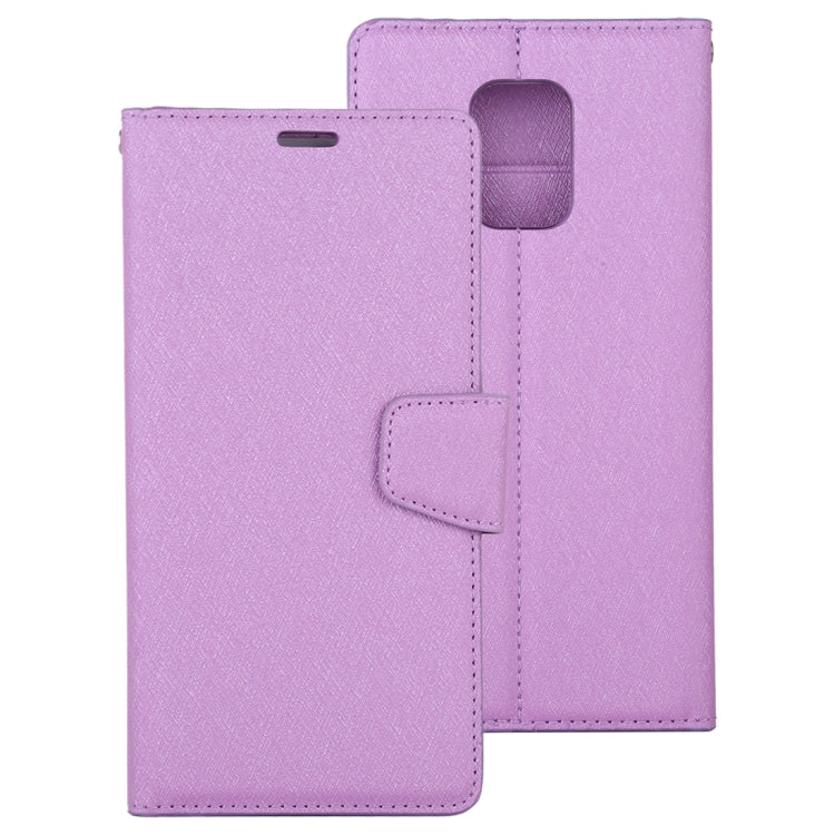 For Xiaomi Redmi Note 9S ALIVO Canvas Diary Silk Texture Horizontal Flip Leather Case with Holder & Card Slots & Wallet & Photo Frame