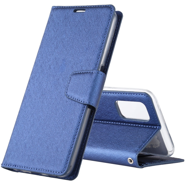 For OPPO A52 ALIVO Canvas Diary Silk Texture Horizontal Flip Leather Case with Holder & Card Slots & Wallet & Photo Frame