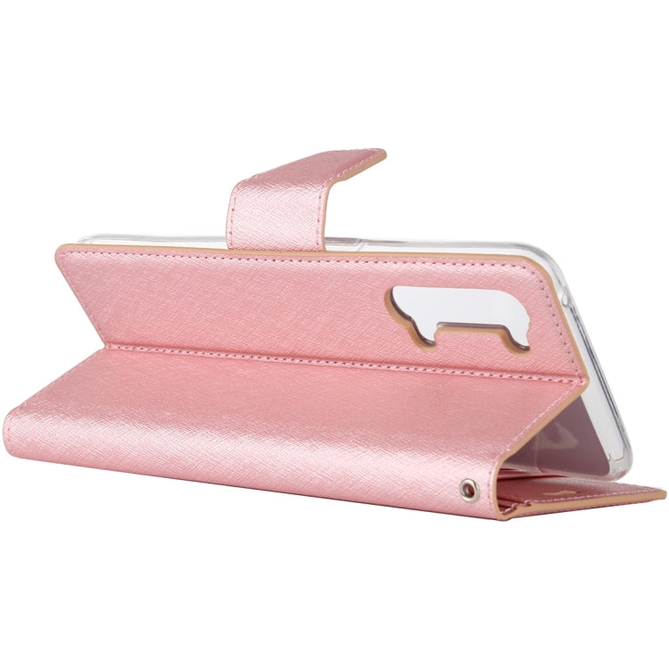 For OPPO Reno 3 ALIVO Canvas Diary Silk Texture Horizontal Flip Leather Case with Holder & Card Slots & Wallet & Photo Frame