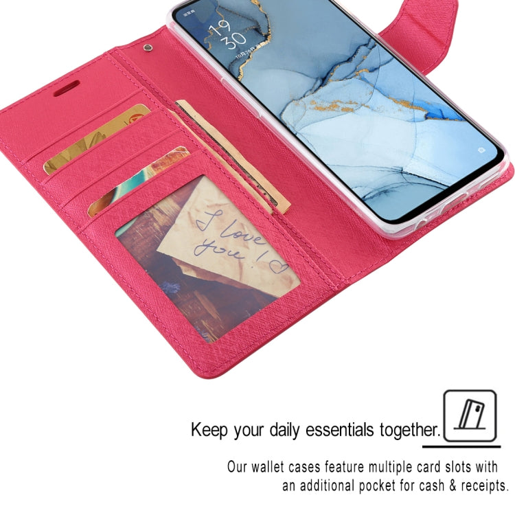 For OPPO Reno 3 ALIVO Canvas Diary Silk Texture Horizontal Flip Leather Case with Holder & Card Slots & Wallet & Photo Frame