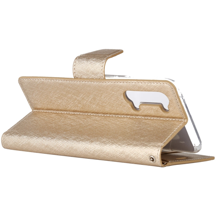 For OPPO Reno 3 ALIVO Canvas Diary Silk Texture Horizontal Flip Leather Case with Holder & Card Slots & Wallet & Photo Frame