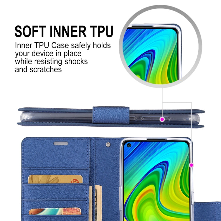 For Xiaomi Redmi 10X ALIVO Canvas Diary Silk Texture Horizontal Flip Leather Case with Holder & Card Slots & Wallet & Photo Frame