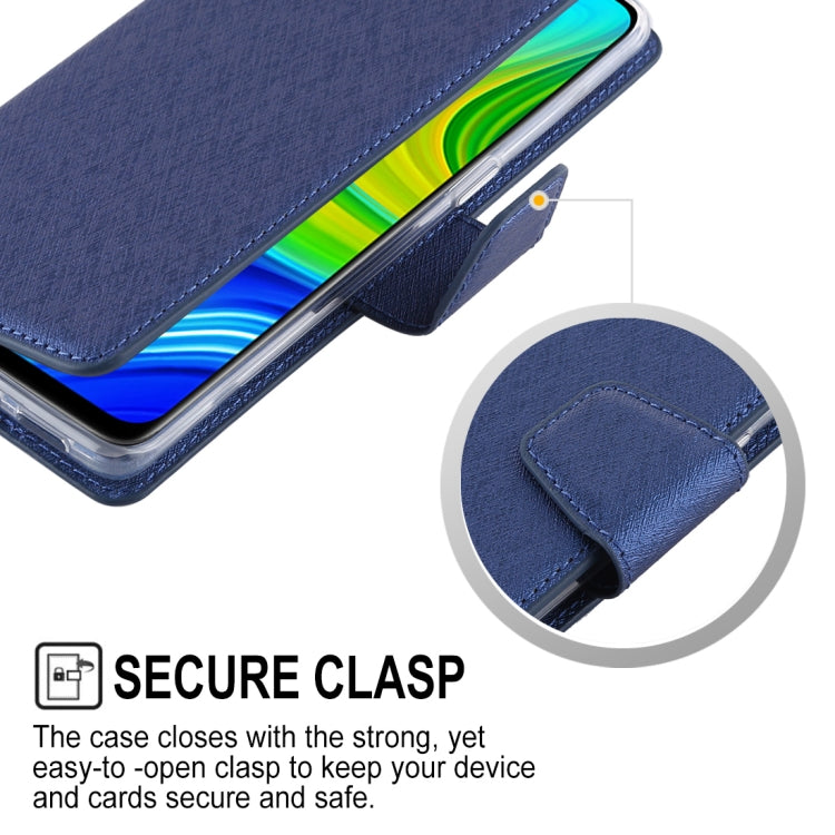 For Xiaomi Redmi 10X ALIVO Canvas Diary Silk Texture Horizontal Flip Leather Case with Holder & Card Slots & Wallet & Photo Frame