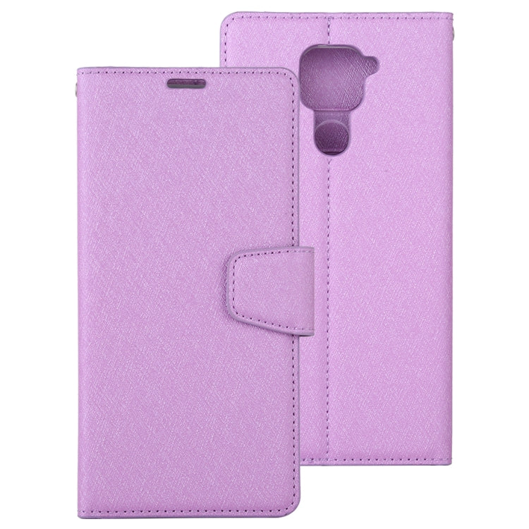 For Xiaomi Redmi 10X ALIVO Canvas Diary Silk Texture Horizontal Flip Leather Case with Holder & Card Slots & Wallet & Photo Frame