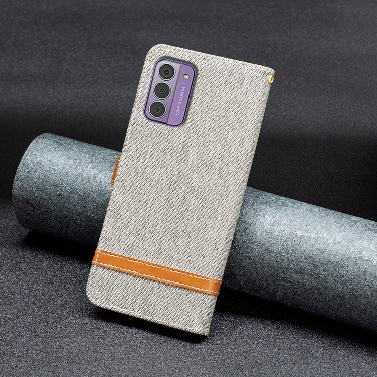 For Nokia G42/G310 Color Matching Denim Texture Horizontal Flip Leather Case