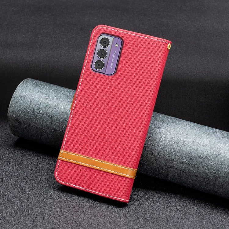 For Nokia G42/G310 Color Matching Denim Texture Horizontal Flip Leather Case