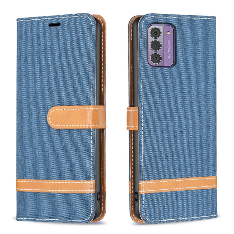 For Nokia G42/G310 Color Matching Denim Texture Horizontal Flip Leather Case