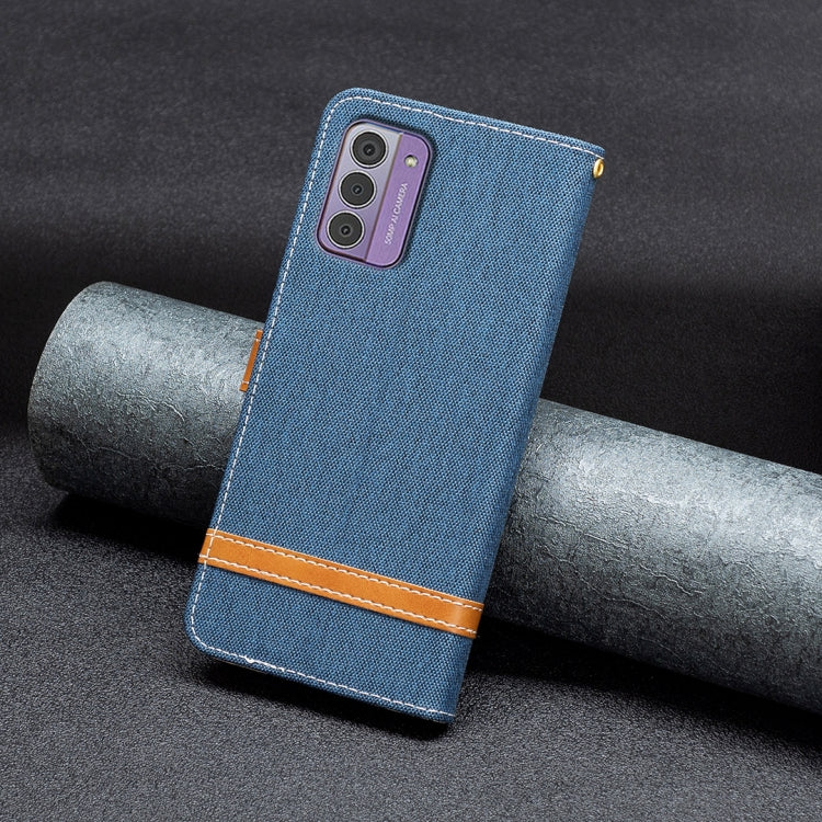 For Nokia G42/G310 Color Matching Denim Texture Horizontal Flip Leather Case