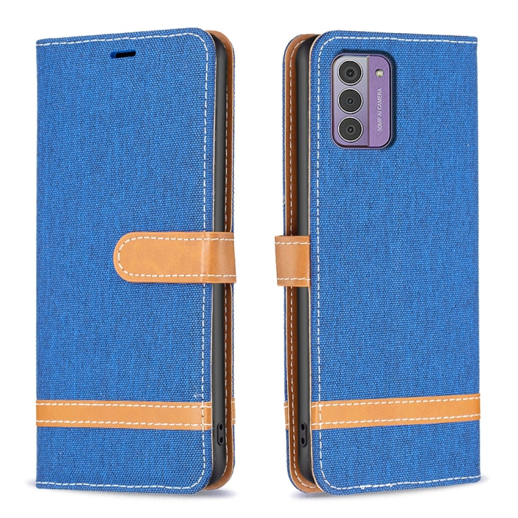 For Nokia G42/G310 Color Matching Denim Texture Horizontal Flip Leather Case