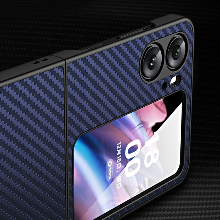 For OPPO Find N2 Flip Integrated Composite Carbon Fiber Pattern Phone Case