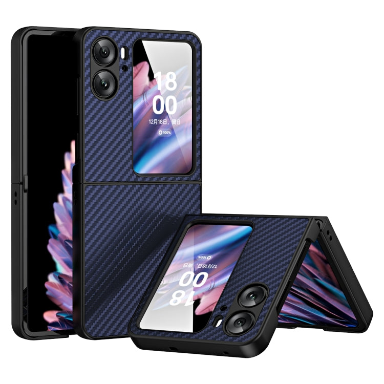 For OPPO Find N2 Flip Integrated Composite Carbon Fiber Pattern Phone Case
