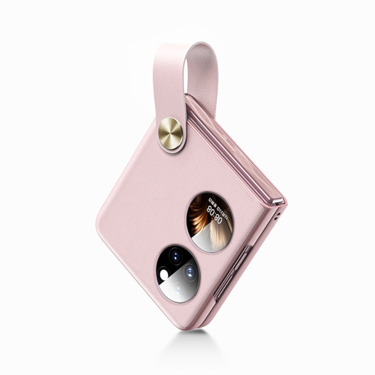 For Huawei P50 Pocket Ultra-thin Strap Leather Phone Case