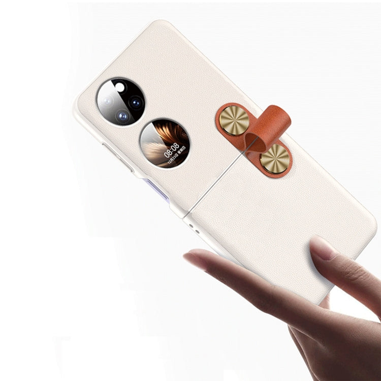 For Huawei P50 Pocket Ultra-thin Strap Leather Phone Case