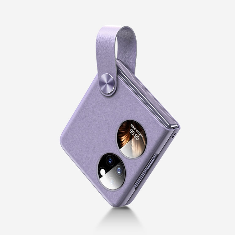 For Huawei P50 Pocket Ultra-thin Strap Leather Phone Case