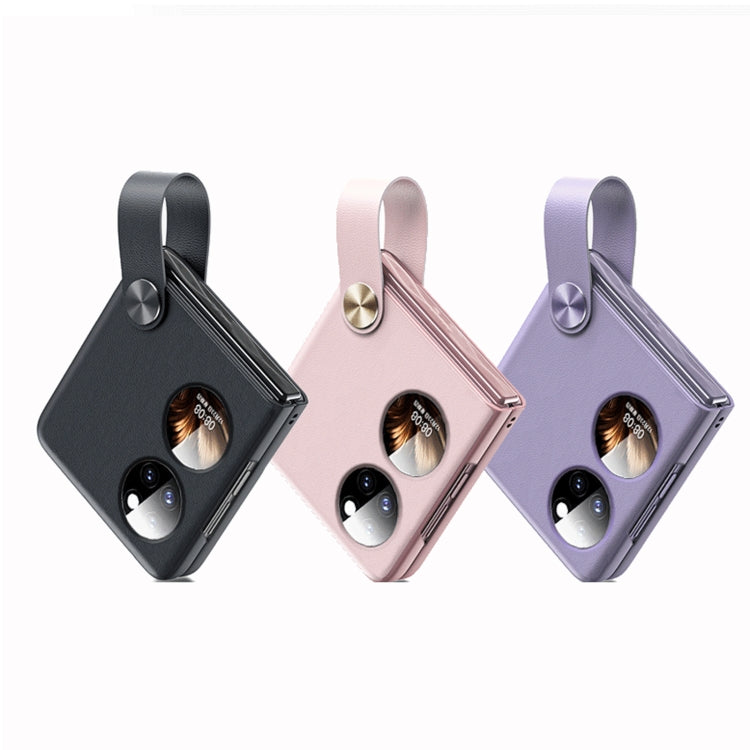 For Huawei P50 Pocket Ultra-thin Strap Leather Phone Case